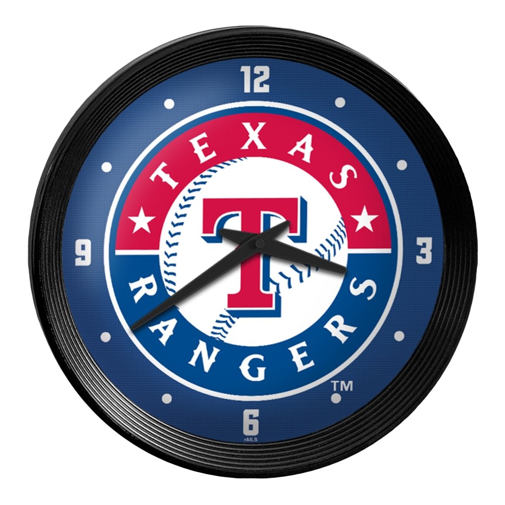 Texas Rangers: Ribbed Frame Wall Clock - The Fan-Brand