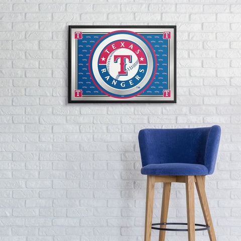 Texas Rangers: Team Spirit - Framed Mirrored Wall Sign - The Fan-Brand