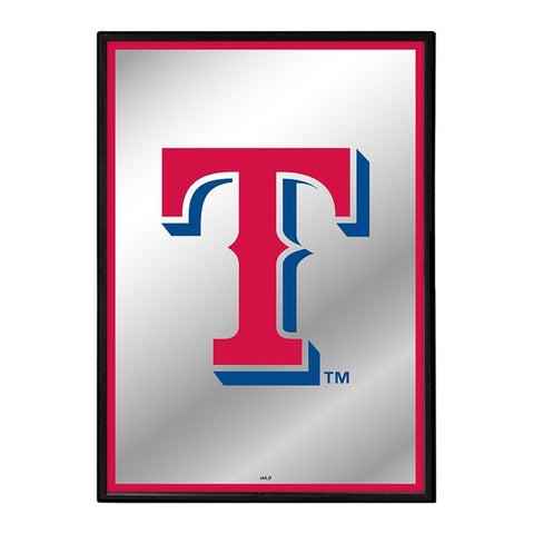 Texas Rangers: Vertical Framed Mirrored Wall Sign - The Fan-Brand