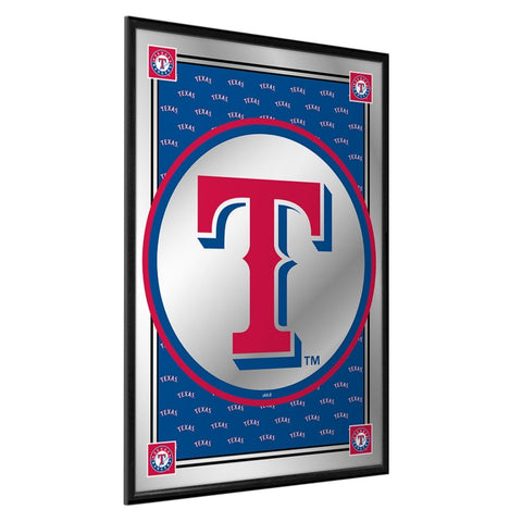 Texas Rangers: Vertical Team Spirit - Framed Mirrored Wall Sign - The Fan-Brand