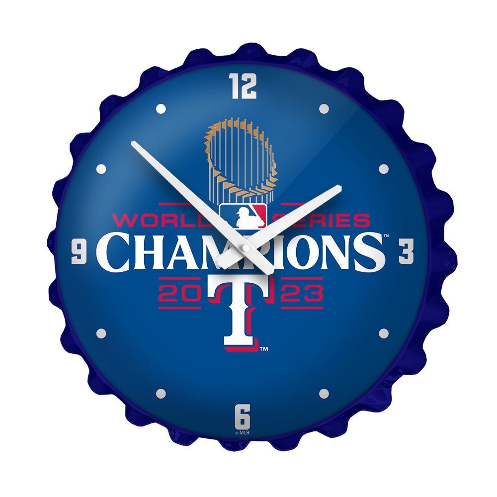 Texas Rangers: World Series Champs - Bottle Cap Wall Clock - The Fan-Brand