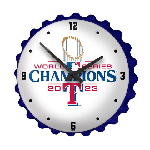 Texas Rangers: World Series Champs - Bottle Cap Wall Clock - The Fan-Brand