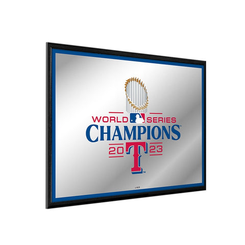 Texas Rangers: World Series Champs - Framed Mirrored Wall Sign - The Fan-Brand