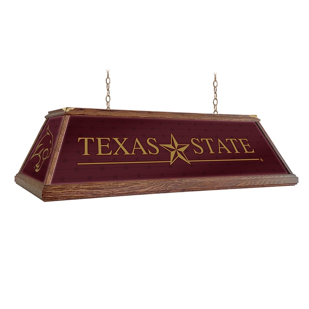 Texas State Bobcats: Premium Wood Pool Table Light - The Fan-Brand