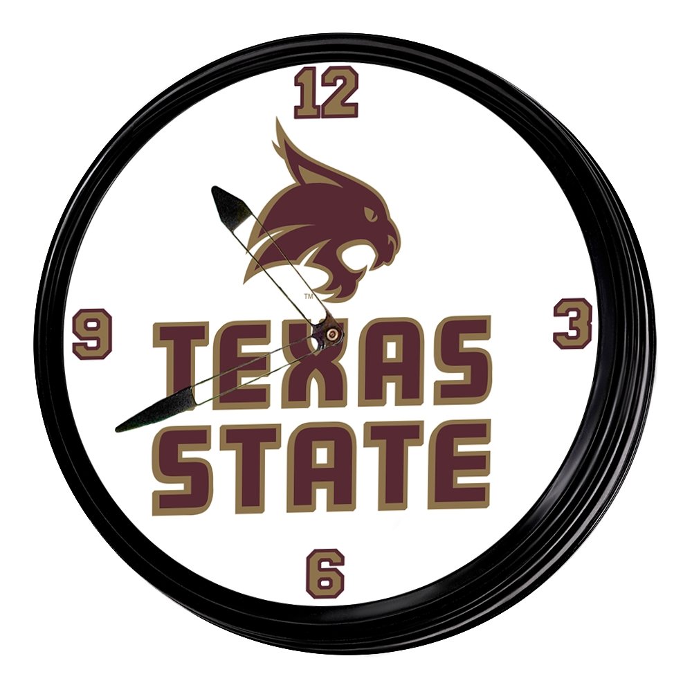 Texas State Bobcats: Retro Lighted Wall Clock - The Fan-Brand