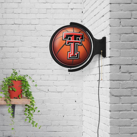 Texas Tech Red Raiders: Basketball - Original Round Rotating Lighted Wall Sign - The Fan-Brand