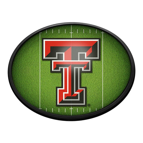 Texas Tech Red Raiders: On the 50 - Oval Slimline Lighted Wall Sign - The Fan-Brand