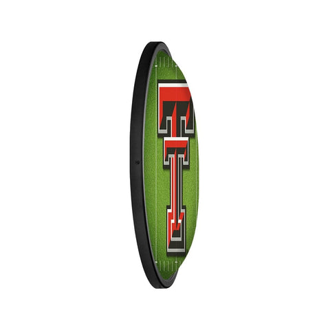 Texas Tech Red Raiders: On the 50 - Oval Slimline Lighted Wall Sign - The Fan-Brand