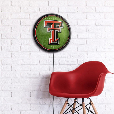 Texas Tech Red Raiders: On the 50 - Slimline Lighted Wall Sign - The Fan-Brand