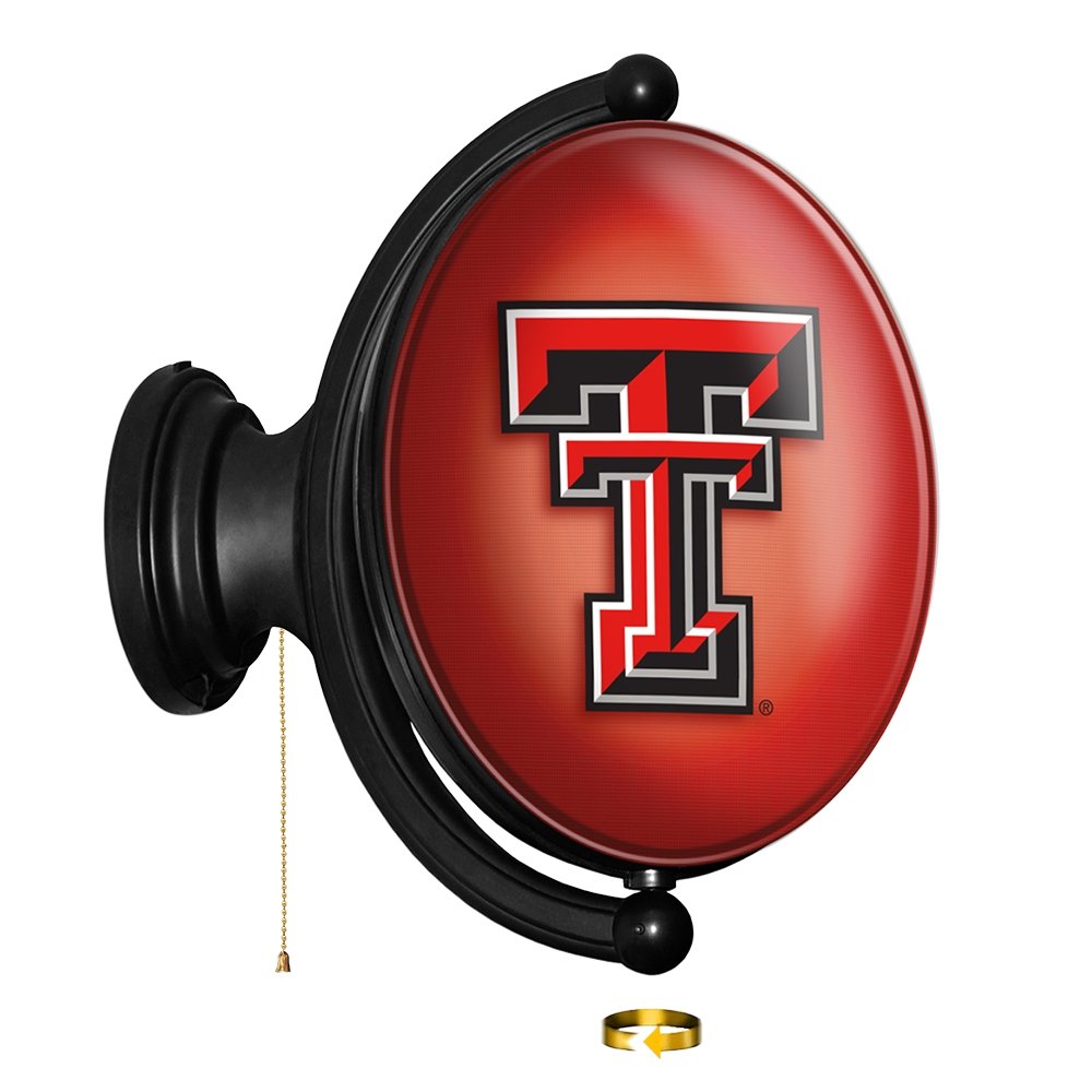 Texas Tech Red Raiders: Original Oval Rotating Lighted Wall Sign - The Fan-Brand