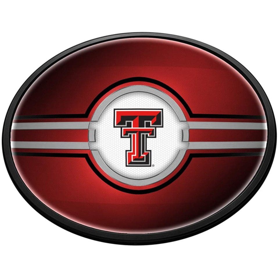 Texas Tech Red Raiders: Oval Slimline Lighted Wall Sign - The Fan-Brand