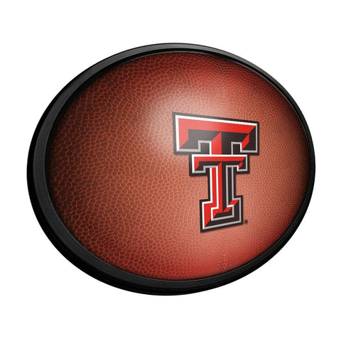 Texas Tech Red Raiders: Pigskin - Oval Slimline Lighted Wall Sign - The Fan-Brand