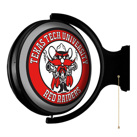 Texas Tech Red Raiders: Raider Red - Original Round Rotating Lighted Wall Sign - The Fan-Brand