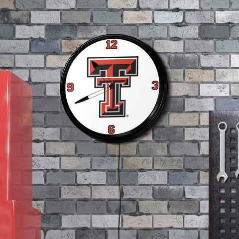 Texas Tech Red Raiders: Retro Lighted Wall Clock - The Fan-Brand