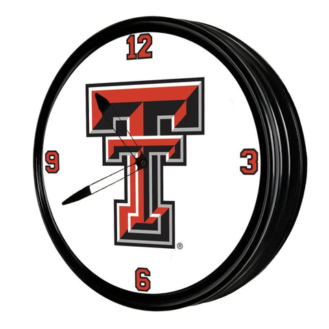 Texas Tech Red Raiders: Retro Lighted Wall Clock - The Fan-Brand