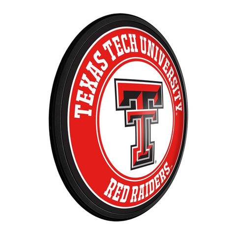 Texas Tech Red Raiders: Round Slimline Lighted Wall Sign - The Fan-Brand