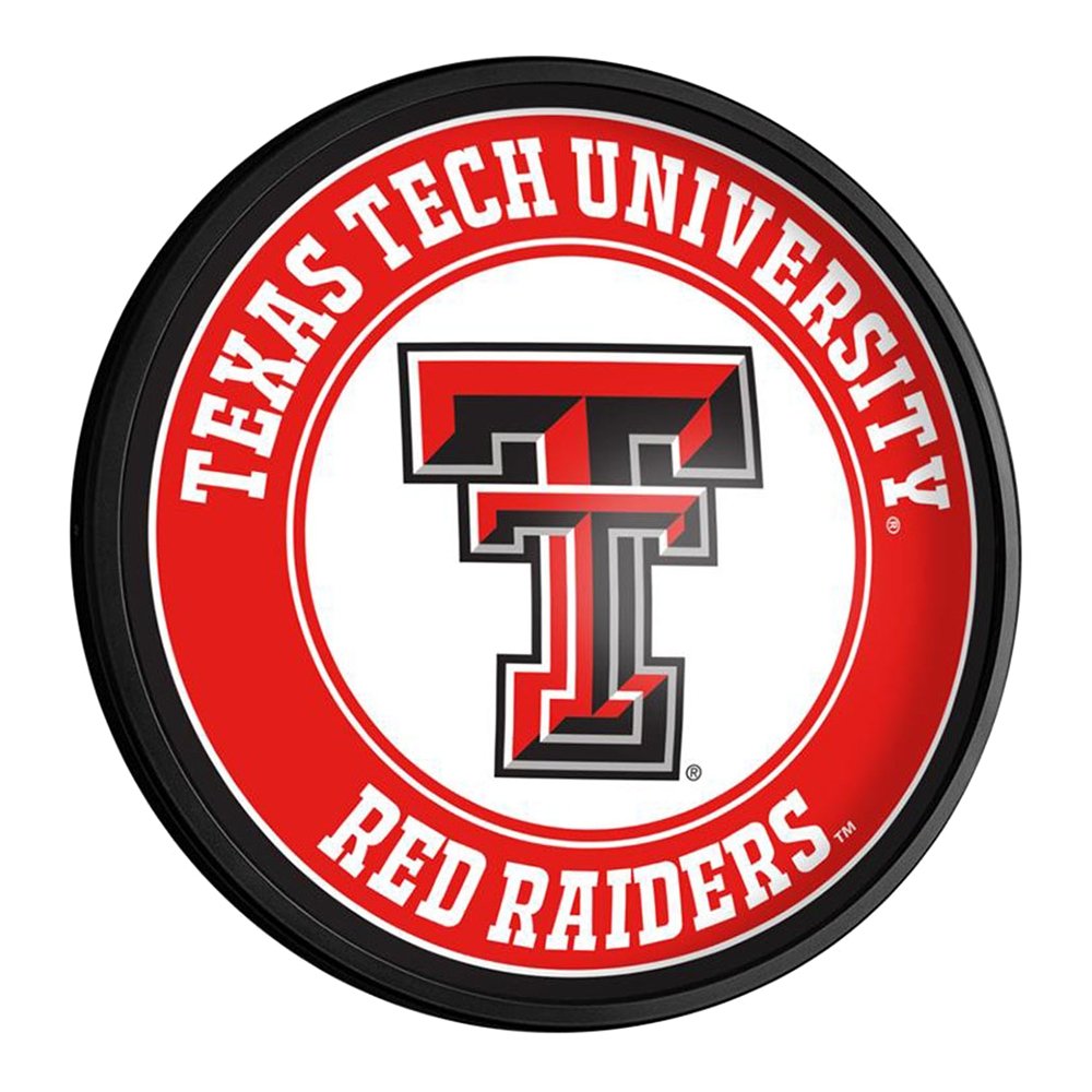 Texas Tech Red Raiders: Round Slimline Lighted Wall Sign - The Fan-Brand