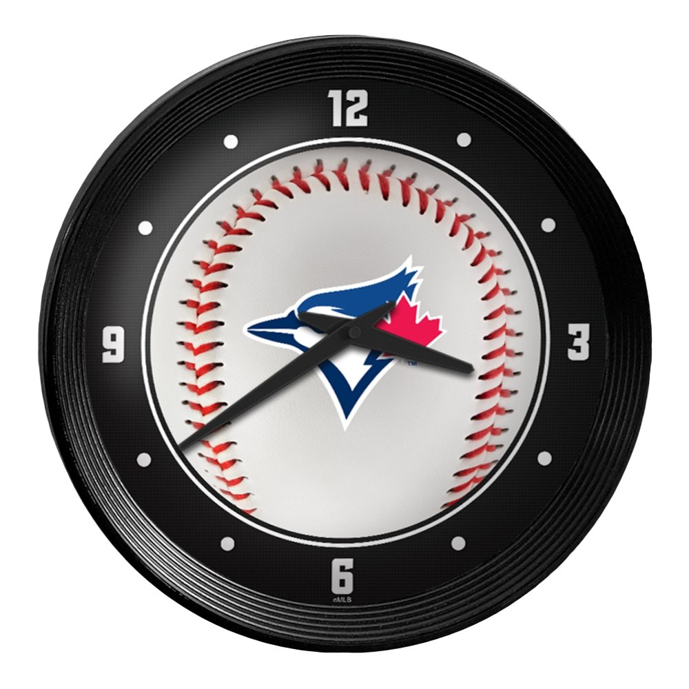 Toronto Blue Jays: Baseball - Ribbed Frame Wall Clock - The Fan-Brand