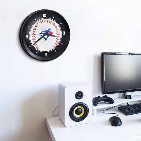 Toronto Blue Jays: Baseball - Ribbed Frame Wall Clock - The Fan-Brand