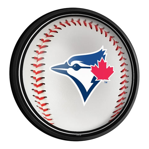 Toronto Blue Jays: Baseball - Round Slimline Lighted Wall Sign - The Fan-Brand