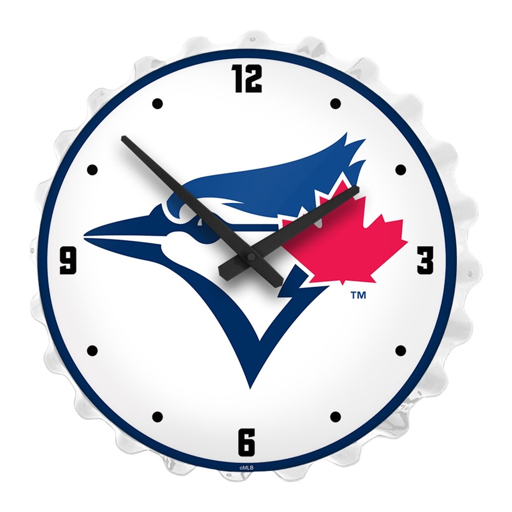 Toronto Blue Jays: Bottle Cap Lighted Wall Clock - The Fan-Brand