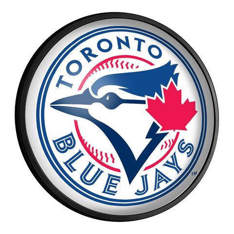 Toronto Blue Jays: Logo - Round Slimline Lighted Wall Sign - The Fan-Brand