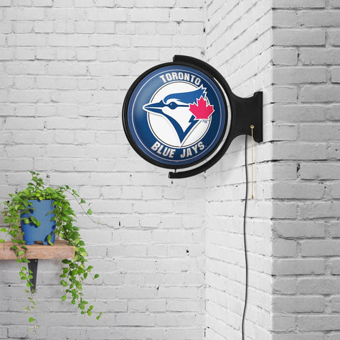 Toronto Blue Jays: Original Round Rotating Lighted Wall Sign - The Fan-Brand