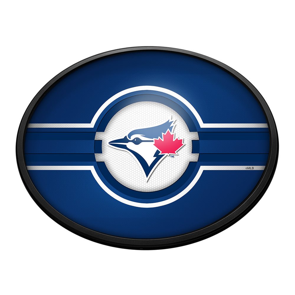 Toronto Blue Jays: Oval Slimline Lighted Wall Sign - The Fan-Brand