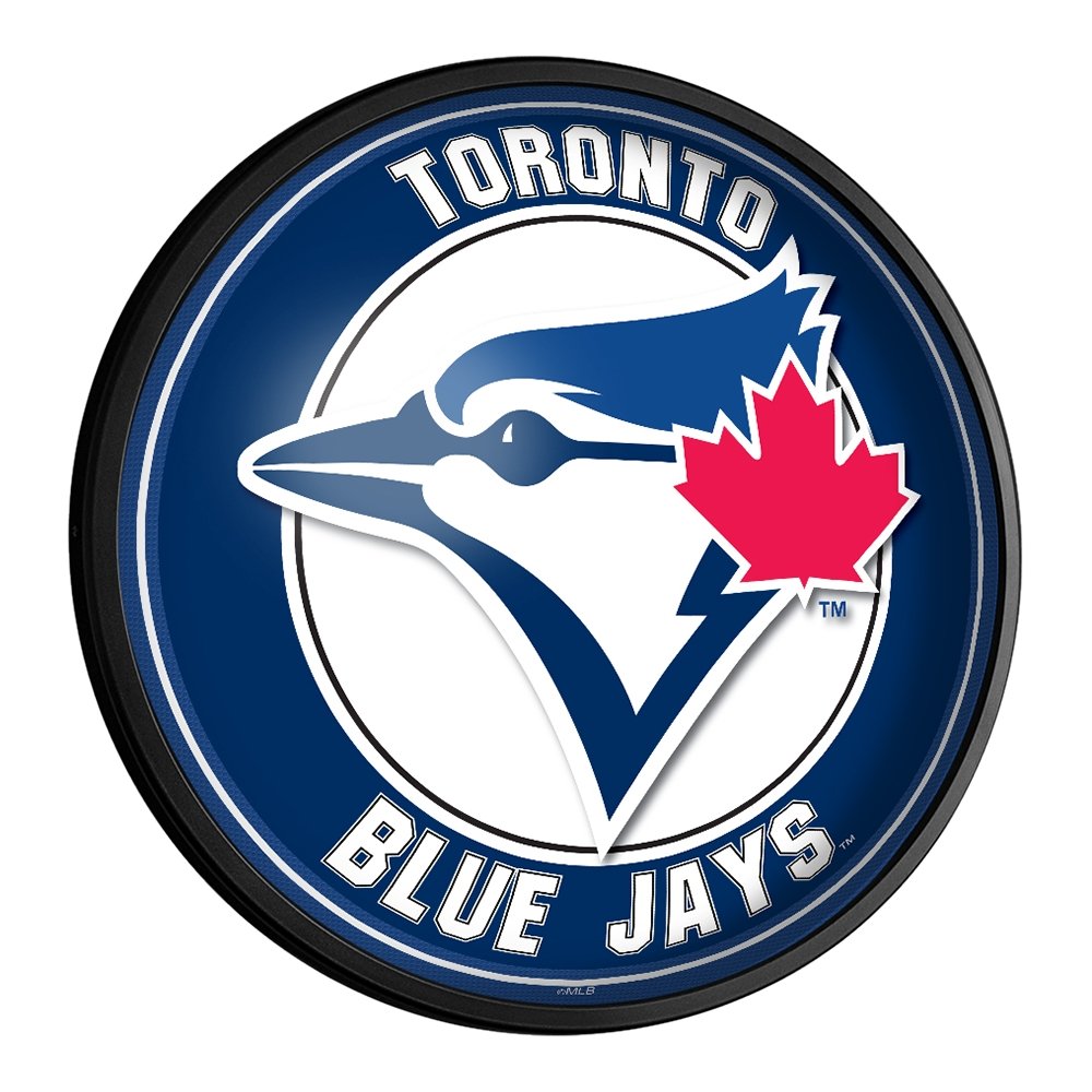 Toronto Blue Jays: Round Slimline Lighted Wall Sign - The Fan-Brand