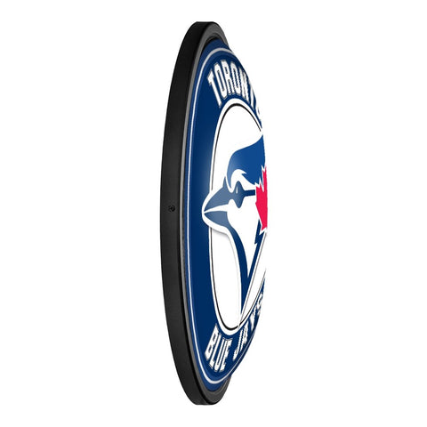 Toronto Blue Jays: Round Slimline Lighted Wall Sign - The Fan-Brand