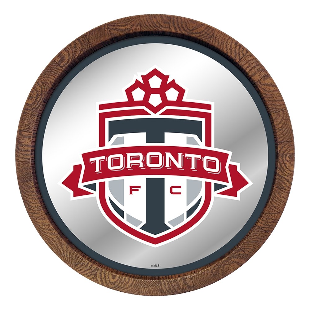Toronto FC: Barrel Top Framed Mirror Mirrored Wall Sign - The Fan-Brand