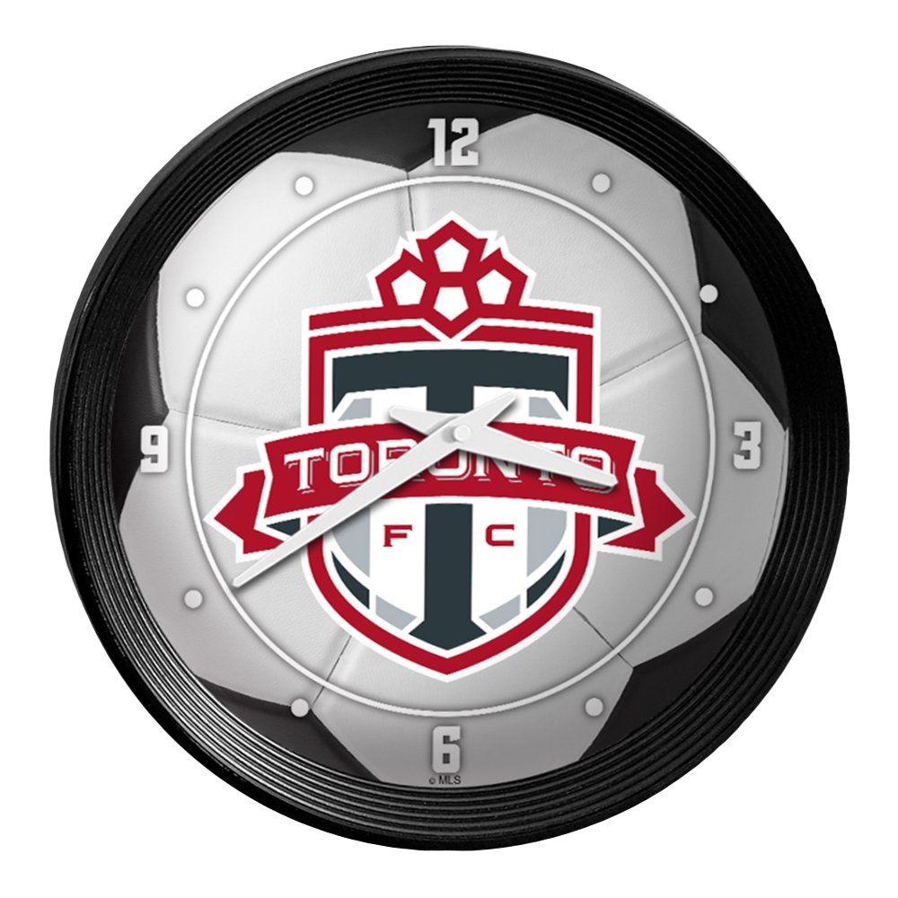 Toronto FC: Soccer Ball - Ribbed Frame Wall Clock - The Fan-Brand