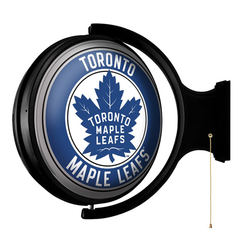 Toronto Maple Leaf: Original Round Rotating Lighted Wall Sign - The Fan-Brand