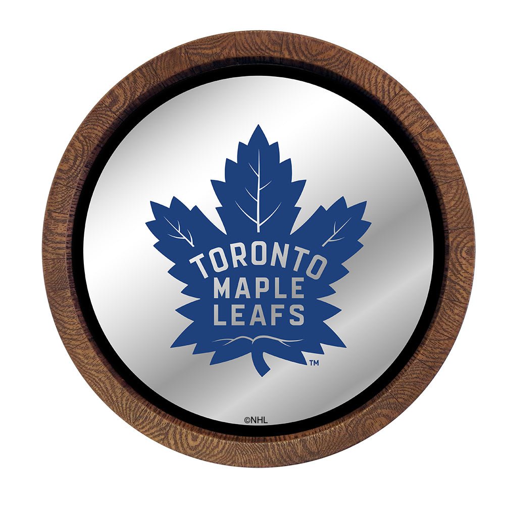 Toronto Maple Leafs: Mirrored Barrel Top Wall Sign - The Fan-Brand