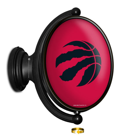 Toronto Raptors: Original Oval Rotating Lighted Wall Sign - The Fan-Brand
