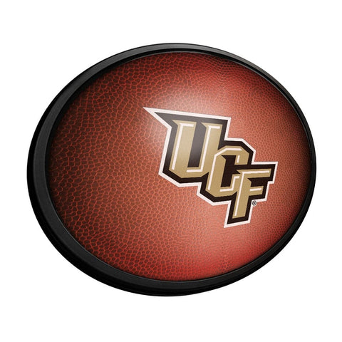 UCF Knights: Pigskin - Oval Slimline Lighted Wall Sign - The Fan-Brand