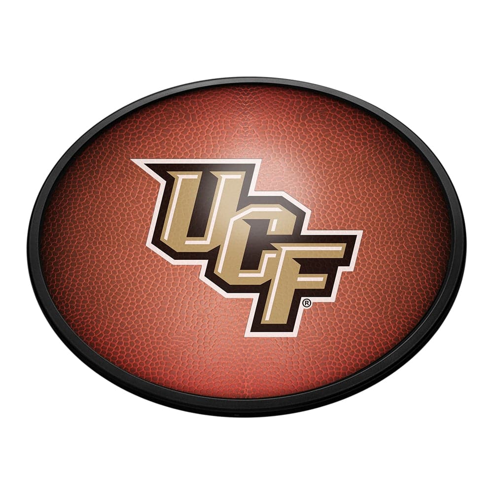 UCF Knights: Pigskin - Oval Slimline Lighted Wall Sign - The Fan-Brand