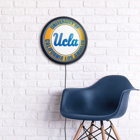 UCLA Bruins: Round Slimline Lighted Wall Sign - The Fan-Brand