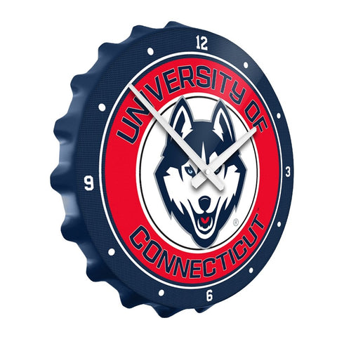 UConn Huskies: Bottle Cap Wall Clock - The Fan-Brand