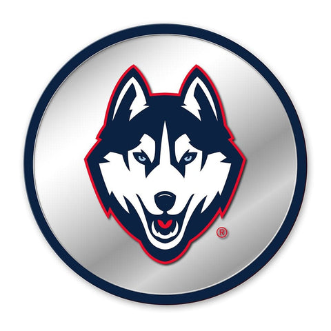 UConn Huskies: Mascot - Modern Disc Mirrored Wall Sign - The Fan-Brand