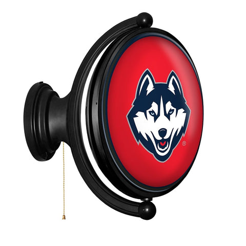 UConn Huskies: Original Oval Rotating Lighted Wall Sign - The Fan-Brand