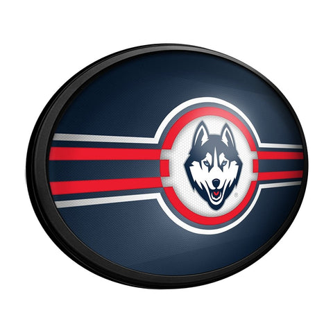 UConn Huskies: Oval Slimline Lighted Wall Sign - The Fan-Brand