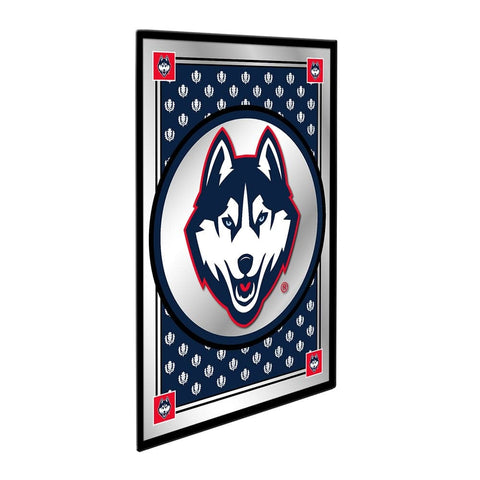 UConn Huskies: Team Spirit, Mascot - Framed Mirrored Wall Sign - The Fan-Brand