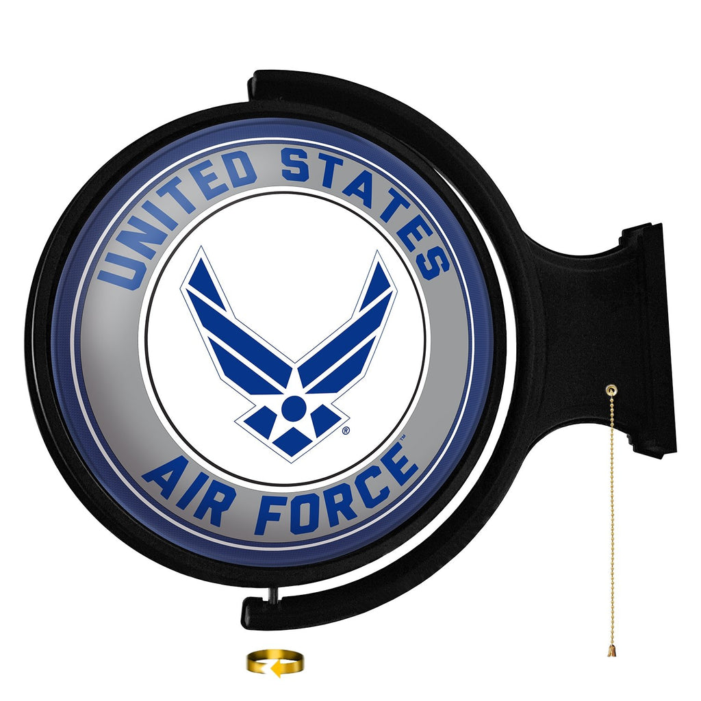 US Air Force: Original Round Rotating Lighted Wall Sign - The Fan-Brand
