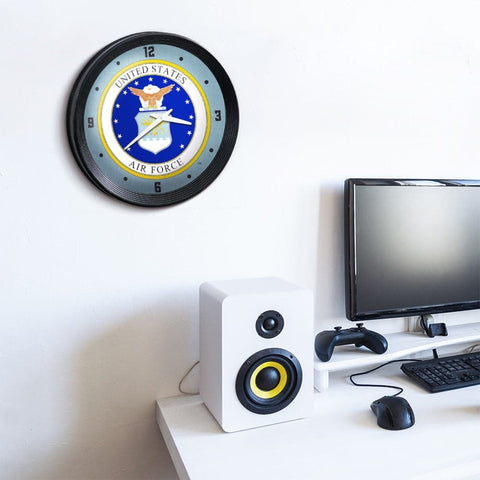 US Air Force: Seal - Ribbed Frame Wall Clock - The Fan-Brand