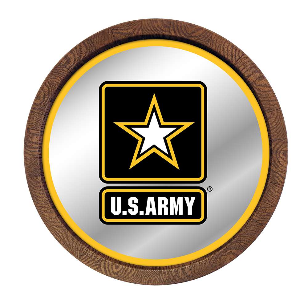 US Army Army: Mirrored Barrel Top Mirrored Wall Sign - The Fan-Brand