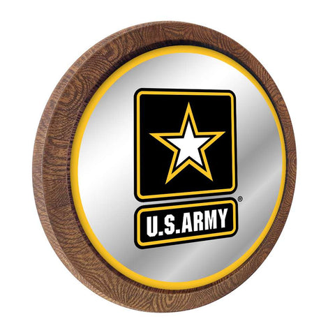 US Army Army: Mirrored Barrel Top Mirrored Wall Sign - The Fan-Brand