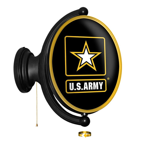 US Army: Original Oval Rotating Lighted Wall Sign - The Fan-Brand