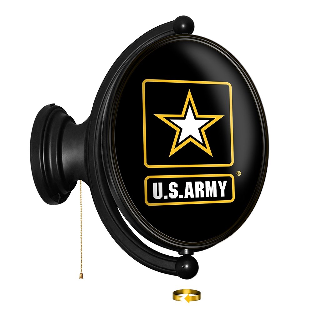 US Army: Original Oval Rotating Lighted Wall Sign - The Fan-Brand