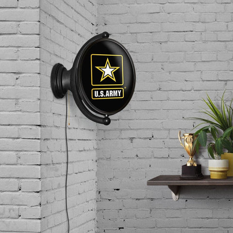 US Army: Original Oval Rotating Lighted Wall Sign - The Fan-Brand